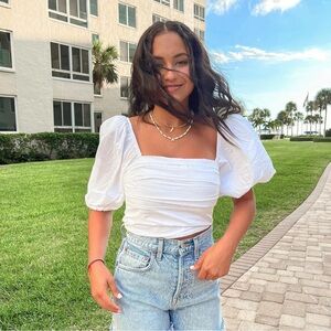 Abercrombie puff sleeve top